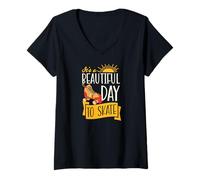 Women's It's A Beautiful Day to Skate Inspirational Roller Skating V-Neck T-Shirt