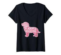 Women's It's A Good Day to Adopt A Rescue Dog Pound Volunteer Worker V-Neck T-Shirt