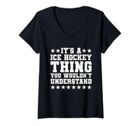 Womens It's A Ice Hockey Thing Funny Ice Hockey Player V-Neck T-Shirt