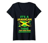 Womens It's A Jamaican Thing Yuh Nah Guh Understand - Jamaica V-Neck T-Shirt