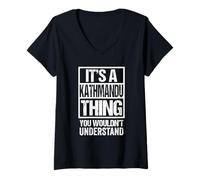 Womens It's A Kathmandu Thing You Wouldn't Understand Nepal Nepali V-Neck T-Shirt