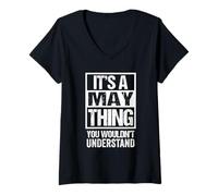 Womens It's A May Thing You Wouldn't Understand Surname Name V-Neck T-Shirt