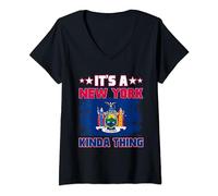 Womens IT'S A NEW YORK KINDA THING! V-Neck T-Shirt