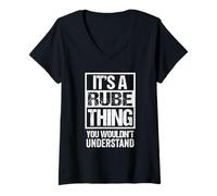 Women's It's A Rube Thing You Wouldn't Understand First Name V-Neck T-Shirt