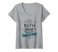 Women's It's A Ruth Thing You Wouldn't Understand Funny Ruth Name V-Neck T-Shirt