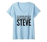 Womens It's Adam and Eve not Adam and Steve V-Neck T-Shirt