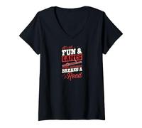 Women's It's All Fun and Games Until Someone Breaks A Reed Bassoon V-Neck T-Shirt