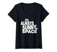 Women's It's Always Sunny in Space Orbital Data Center V-Neck T-Shirt