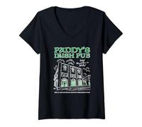 Womens It's Always Sunny Paddy's Irish Pub Sketch Funny Philly TV V-Neck T-Shirt