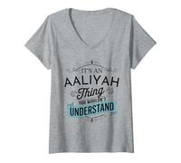 Women's It's an Aaliyah Thing You Wouldn't Understand Funny Aaliyah V-Neck T-Shirt