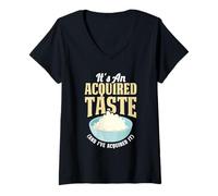 Womens It's an Acquired Taste and I've Acquired It Foodie V-Neck T-Shirt