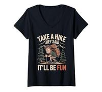 Womens It's Another Half Mile Or So Hiking Adventure V-Neck T-Shirt