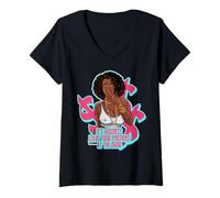 Womens It's Business Leave Your Emotions at The Door Melanin Sista V-Neck T-Shirt