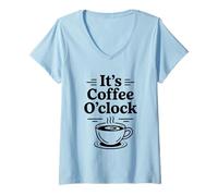 Women's It's Coffee O'Clock V-Neck T-Shirt