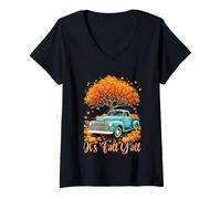 Womens It's Fall Y'all Thanksgiving Pumpkin-Patch Autumn Harvest V-Neck T-Shirt