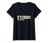 Women's Its Friday Meme It's Friday. Wait...NO It's NOT V-Neck T-Shirt