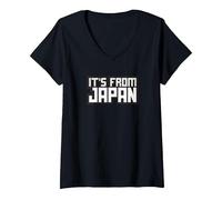 Women's It's from Japan - Be More Chill Musical - Squip Song V-Neck T-Shirt, Black, X-Large