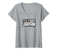 Women's It's from Japan - Be More Chill Musical - Squip Song V-Neck T-Shirt, Heather Grey, Medium