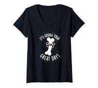 Womens It's Going Tibia Great Day Funny Bone Pun V-Neck T-Shirt