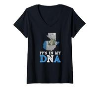 Women's It's in My DNA Guatemala Flag Guatemalan Pride V-Neck T-Shirt