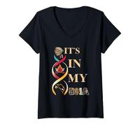 Womens It's in My DNA Indigenous Native American Indian Day V-Neck T-Shirt