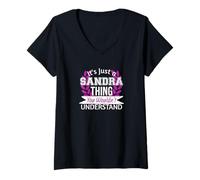 Women's It's Just Sandra Thing You Wouldn't Understand Funny Name V-Neck T-Shirt