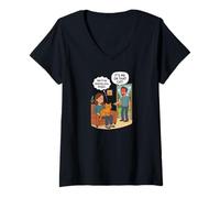 Womens It's Me Or The Cat Funny Cat Mom Breakup Humor V-Neck T-Shirt