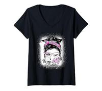 Womens It's My 49th Birthday Queen 49 Years Old Diamond Headband V-Neck T-Shirt