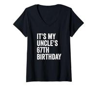 Women's It's My Uncle's 67th Birthday V-Neck T-Shirt