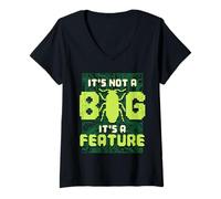 Womens It's Not A Bug It's A Feature Computer Scientist V-Neck T-Shirt