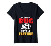 Women's Its not a Bug its a Feature Programmer V-Neck T-Shirt