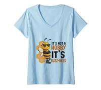 Womens Its Not A Hobby Its Buzz-Ness Honey Jar Bee Collector Tee V-Neck T-Shirt