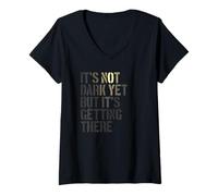 Womens It's Not Dark Yet But It's Getting There, Realist V-Neck T-Shirt