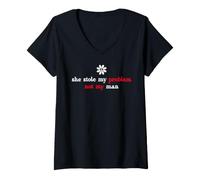 Women's It's Not My Problem Anymore She Stole My Problem Not My Man V-Neck T-Shirt