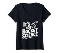 Womens It's Not Rocket Science Funny for Smart People V-Neck T-Shirt