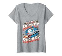 Women's It's Not Rocket Surgery Doctor Medical Surgeon V-Neck T-Shirt