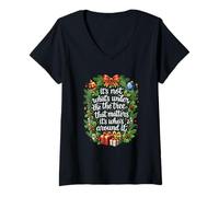 Womens It's not What's Under The Tree That Matters V-Neck T-Shirt