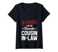 Womens It's Official I'm The Favorite Cousin-In-Law Gifts V-Neck T-Shirt