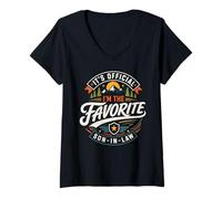 Women's It's Official I'm The Favorite Son-in-Law V-Neck T-Shirt