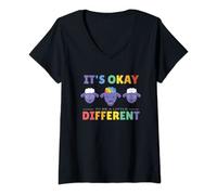 Womens It's Ok To Be A Little Different Shirt I Gay Pride V-Neck T-Shirt