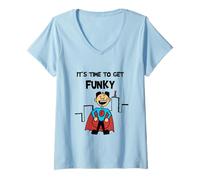 Womens It's Time to Get Funky First Edition Tshirt V-Neck T-Shirt