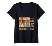 Womens It's Weird Being The Same Age As Old People Born in 1946 V-Neck T-Shirt