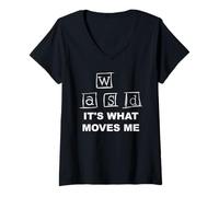 Womens It's What Moves Me V-Neck T-Shirt
