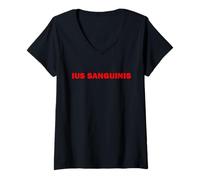 Women's Ius Sanguinis Nationality Principle of Descent Citizenship V-Neck T-Shirt