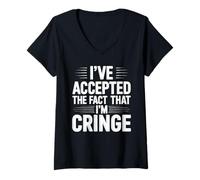 Women's I've Accepted The Fact that I'm Cringe Awkward - V-Neck T-Shirt