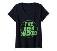 Womens I've Been Hacked Cybersecurity Programmer Tech - V-Neck T-Shirt