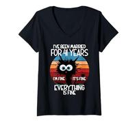 Womens I've Been Married for 41 Years V-Neck T-Shirt