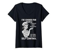 Womens I've Cooked For People I Should Have Poisoned So Yes i do V-Neck T-Shirt