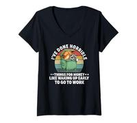 Women's I've Done Horrible Things for Money Funny Work Office Humor V-Neck T-Shirt