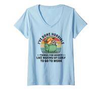 Women's I've Done Horrible Things for Money Funny Work Office Humor V-Neck T-Shirt